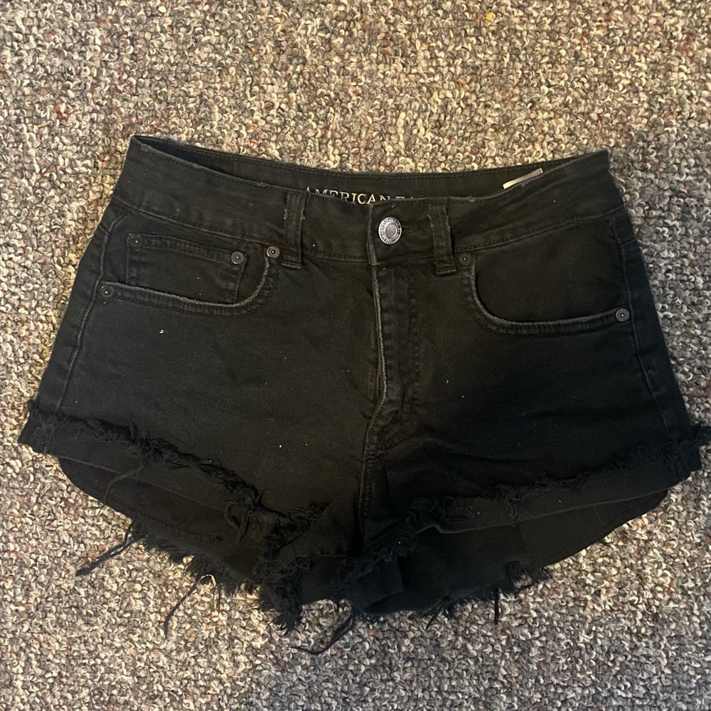Black Denim Shorts